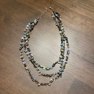 Beautiful abalone shell 3 tiered necklace, purchased in Maui, Hawaii